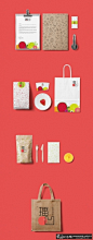 播凹品牌电商VI视觉品牌设计 创意西瓜柠檬水果插画手提袋 高档食品包装 棉麻购物袋图