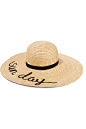 Eugenia Kim - Bunny sequin-embellished straw sunhat : Beige straw, black grosgrain 100% straw Spot clean