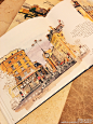 《 London Sketchbook 》伦敦老建筑场景，《Paris Sketchbook》巴黎古建筑场景街道，《Provence Sketchbook 》普罗旺斯老建筑场景水彩速写。