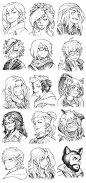 160226 - Headshot Commissions Sketch Dump 16 by Runshin