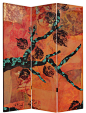 5 ft. Tall Rich Autumn Canvas Room Divider contemporary-screens-and-room-dividers