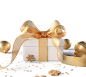 摄图网_401883684_金色丝带圣诞礼盒3d元素（企业商用）