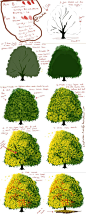 how to paint a tree digtally by *chokichii-kun on deviantART
