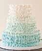 多款花边褶皱的婚礼翻糖蛋糕欣赏 - 多款花边褶皱的婚礼翻糖蛋糕欣赏婚纱照欣赏