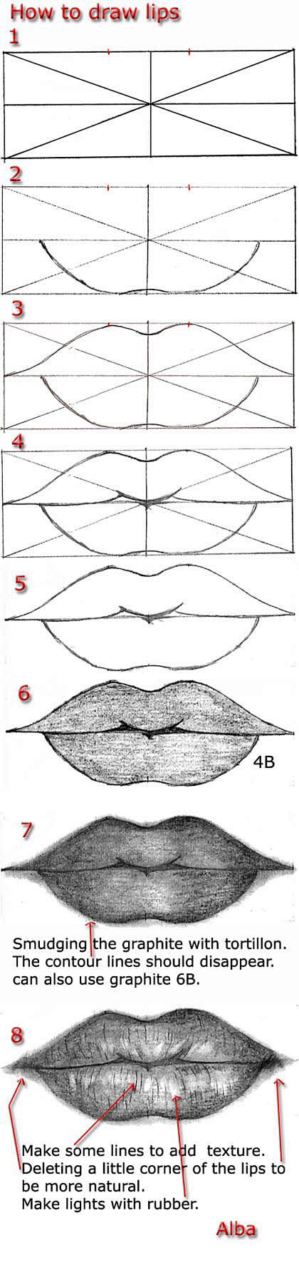 Tutorial draw lips b...