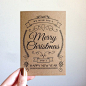 圣诞卡Merry Christmas and Happy New Year Typeography by SubstellarStudio, $3.00