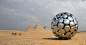 SpY’s chrome steel 'ORB' reflects giza pyramids and ancient egyptian symbology :  