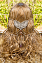 Wings of Isis, stunning silver & pink swarovski crystal hand made filigree bridal circlet. 199.00, via Etsy.