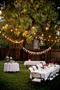 backyard party lighting at nina and dans some day