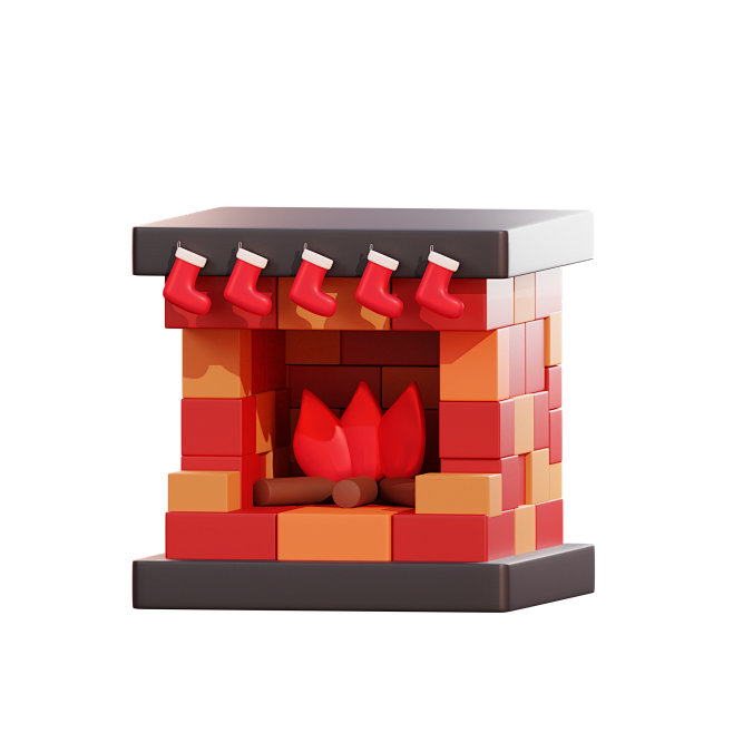 Fireplace - 20款3D矢量圣...
