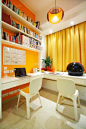 黄色温馨现代书房家居装修