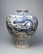 日本松冈美术馆藏15世纪越南黎朝或以后  青花双龙纹大罐