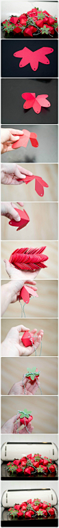 Paper Strawberry Box | #DIY: 