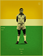 Garrincha Chile 1962 world cup fifa golden ball winner poster illustation