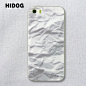 HIDOG 原创设计 苹果iphone6plus case白纸手机壳硬日文艺小清新