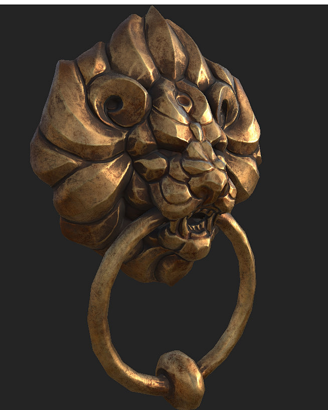 Lion doorknocker, Li...