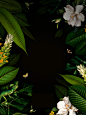 绿色树叶创意森林树林花朵鲜花背景素材 免费下载 页面网页 平面电商 创意素材
