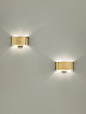 Paavo Tynell; #9460 brass Wall Lights for Taito Oy, 1950s.: 