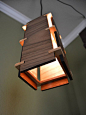 Wooden Pendant Light _Craftsman by LottieandLu on Etsy: 