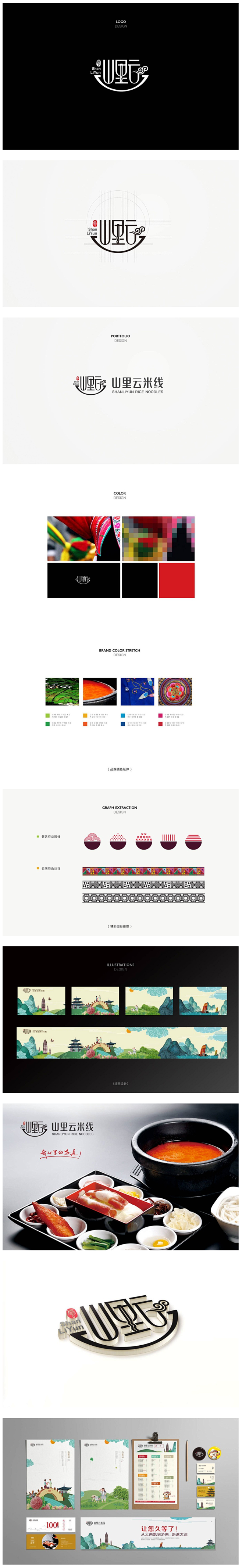 山里云 过桥米线连锁VI设计 过桥米线 ...