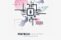 Fintech Industry Icons : A new series of 20 icons-illustrations on Fintech industry theme and financial related topics. Combination of pixel perfect icons from Futuro Icons with background that imagined as a smooth abstract forms with clean geometrical sh