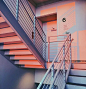 楼梯，色彩，马卡龙，纯色