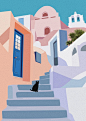 A4 and A3 Santorini Prints now available on my Etsy shop