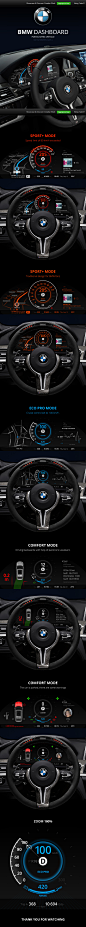 BMW Car Dashboard Design on Behance