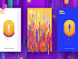 Article yellow purple design color clean ux ui