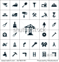 Construction icons. Flat icons