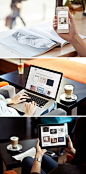 Photo MockUps - iPhone, iPad & MacBook : A set of 3 photo based mock-ups to present your project or application in a real environment. It's fast and easy to use...