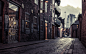 Alley Leeds cities lanterns streets wallpaper 