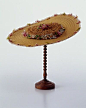 Bergère, probably France, c. 1750-1770. Straw hat decorated with fly fringe.