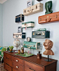 Vintage Luggage Shelves: 