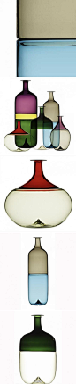 芬兰设计师Tapio Wirkkala为Venini设计的一组Bolle瓶。富有设计感，可以用于装饰。