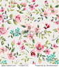 seamless vintage flower garden pattern background 正版图片在线交易平台 - 海洛创意（HelloRF） - 站酷旗下品牌 - Shutterstock中国独家合作伙伴