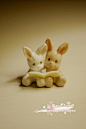ZAKKA杂货 陶瓷小兔摆件 水粉系