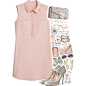 #velvet #pumps #pink #shirtdress #chanelbag #beoriginal 
#daytonight #polyvorecontest 
@polyvore @polyvore-editorial