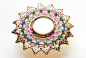 Manish Arora Amrapali collection enamel ring with central mirror (10,000 INR).