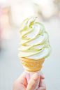 green tea/vanilla ice cream by nadine