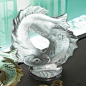 Lalique Two Fishes sculpture | artedona.