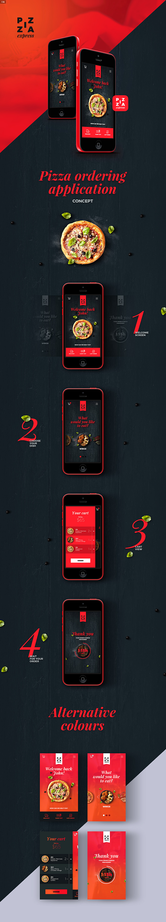 Pizza app on Behance