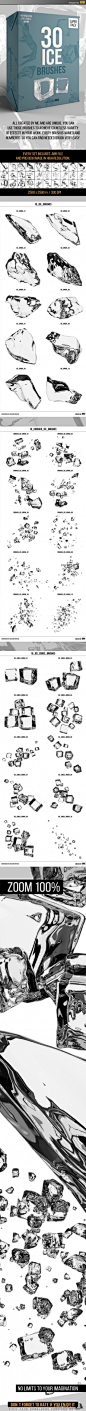 高清冰块PS笔刷 30 Ice Brushes