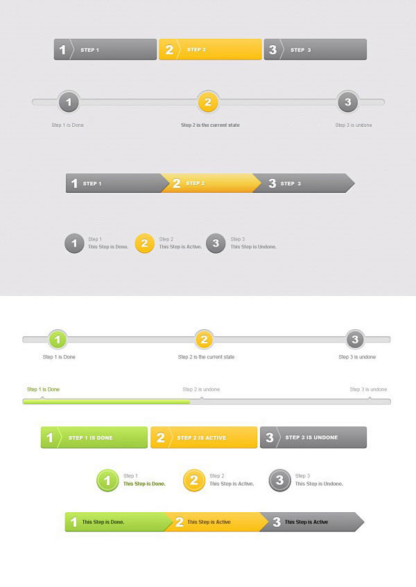 2款购买进度网页步骤条PSD下载 #We...