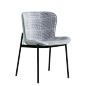 现代简约餐椅意式极简靠背椅子北欧铁艺椅家用餐厅皮椅酒店咖啡椅-淘宝网
