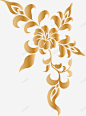 金属质感花纹 金色的花 金色花 元素 免抠png 设计图片 免费下载 页面网页 平面电商 创意素材