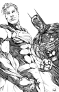 Superman and Batman Pencils by hanzozuken on deviantART