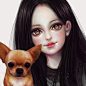 Commission for Mmwwnnzz by latyll on DeviantArt
【About this one 】Latyll ：A chinese girl lives in Canada, the Chihuahua was her favorite dog, it died in 2012