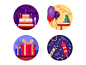 Birthday set icons