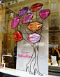 guerlain (BB) A pretty and simple display. Hats can replace the lips as balloons! #millinery #judithm #hats